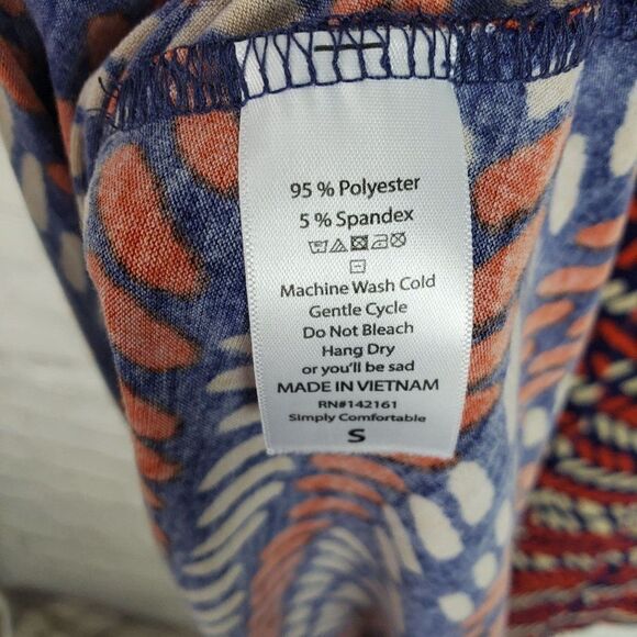 Lularoe Carly Dress Swing High Low Short Sleeve S - Picture 8 of 9